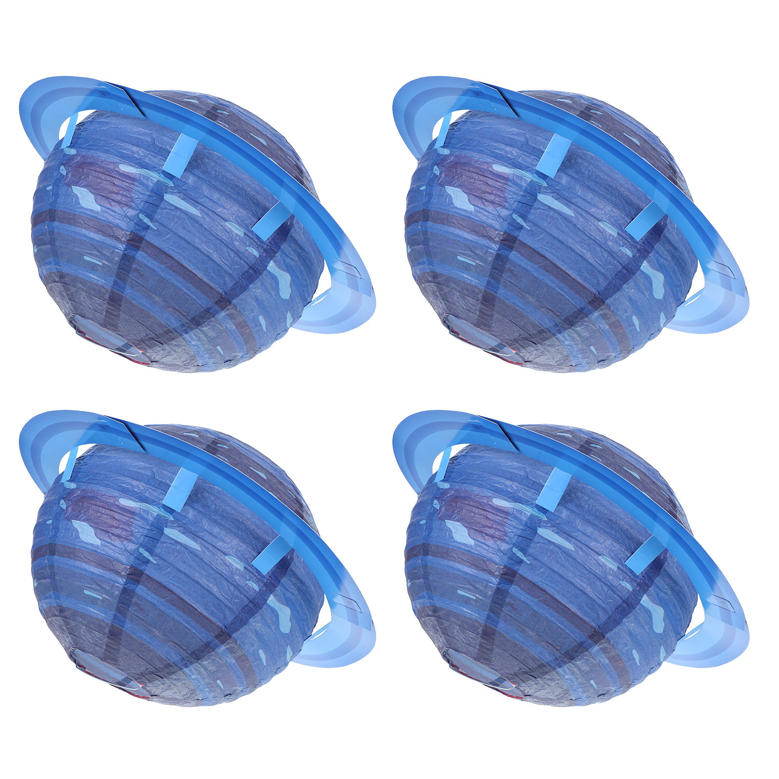 Lantern Paper Solar - 4Pcs Vibrant Paper Planet Lanterns Folding