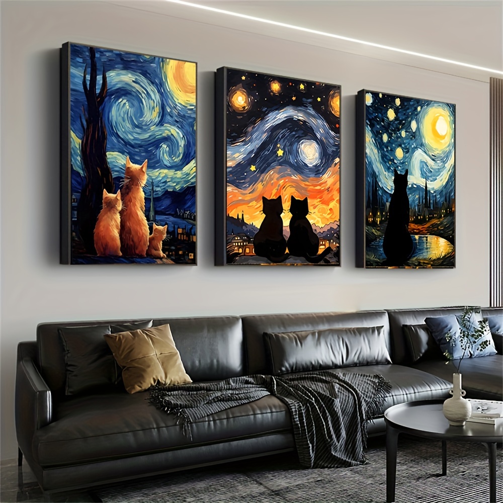 Lighting Mcqueen Wall Decor - 3pcs Unframed Canvas Art Prints -