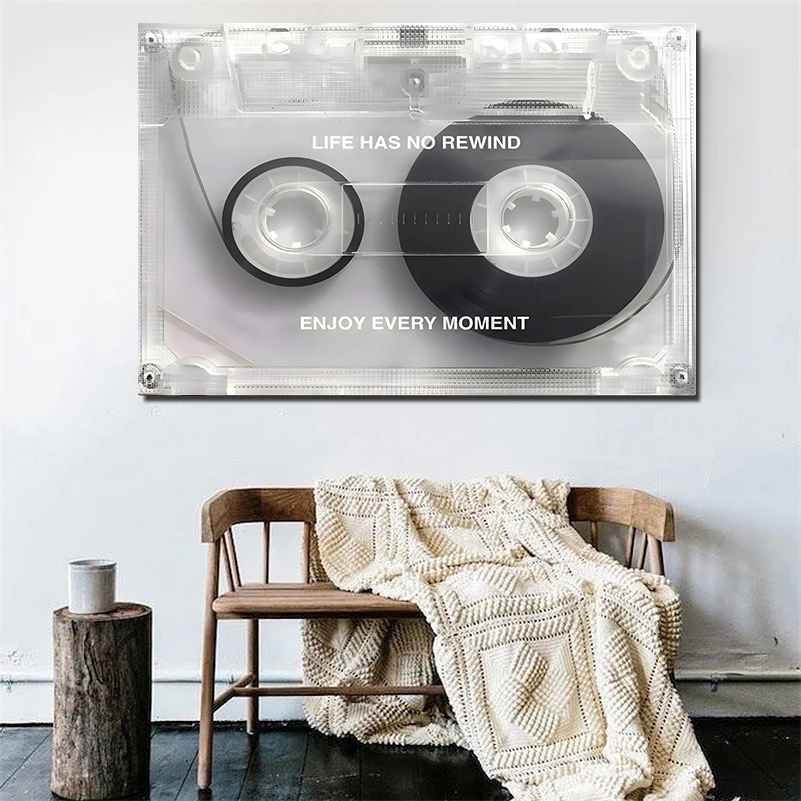 Lighting Mcqueen Wall Decor - Retro Audio Cassette Motivational Quotes 