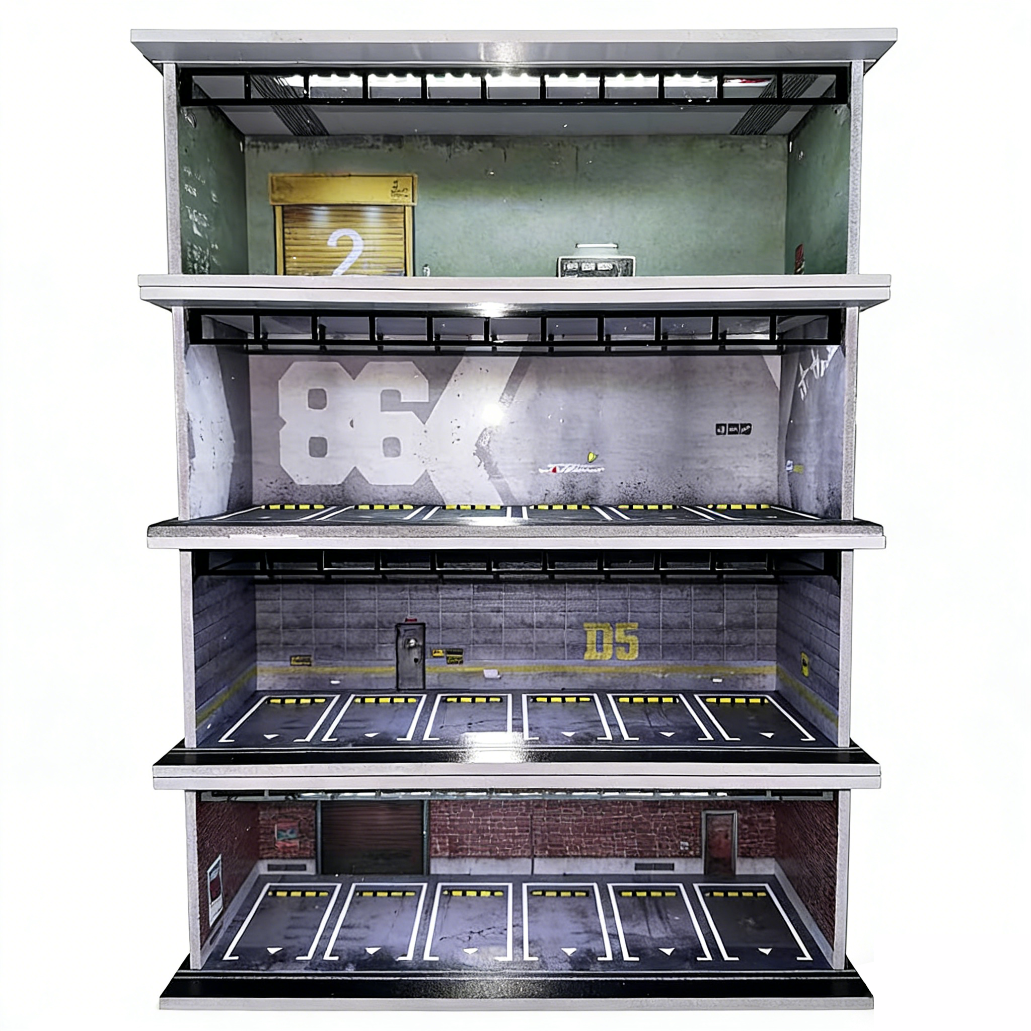 Garage Lighting Decor - More Art 1/64 Car Garage Diorama