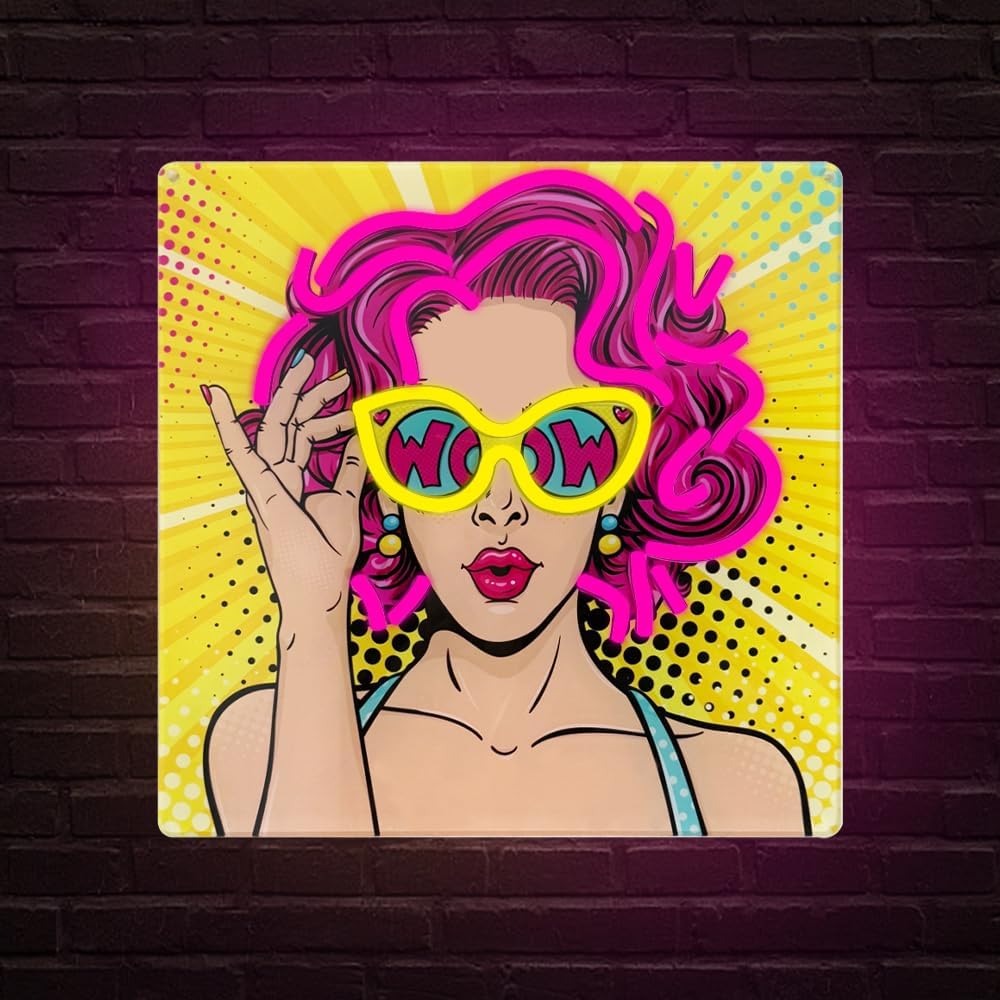 Wow Lady Neon Signs for Wall D - Lighting Decor Wow ulasan dan harga