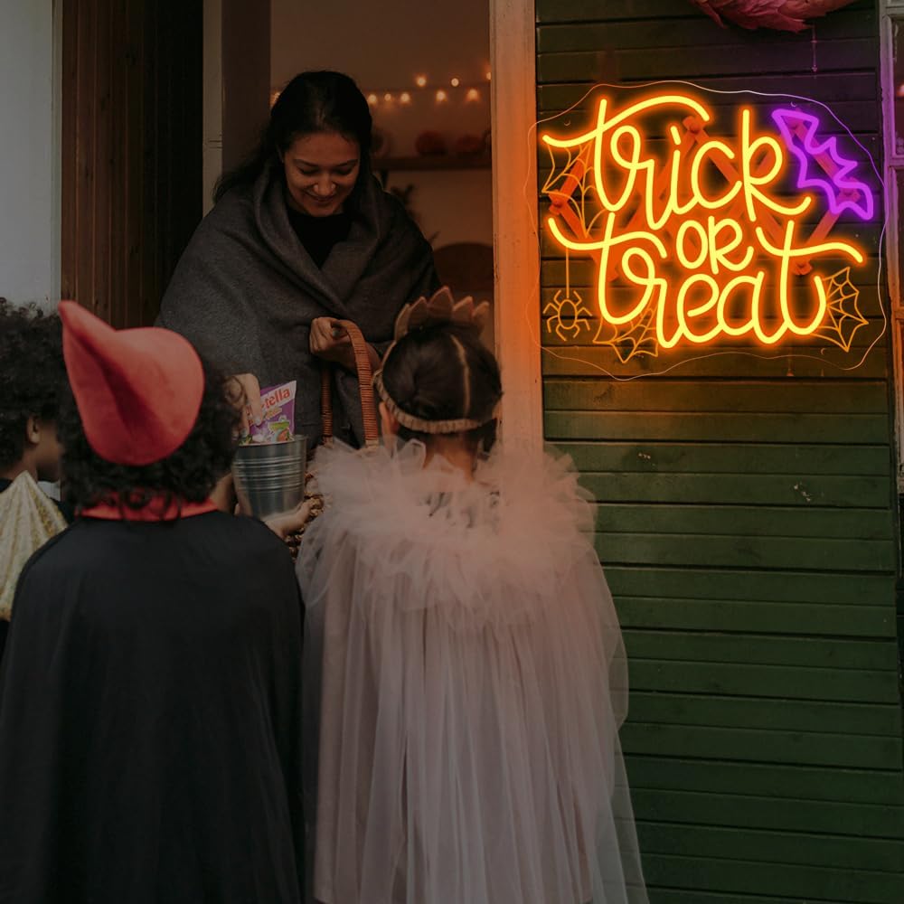 Trick or Treat LED Neon Sign U - Home Decor Lighting Tricks ulasan dan harga