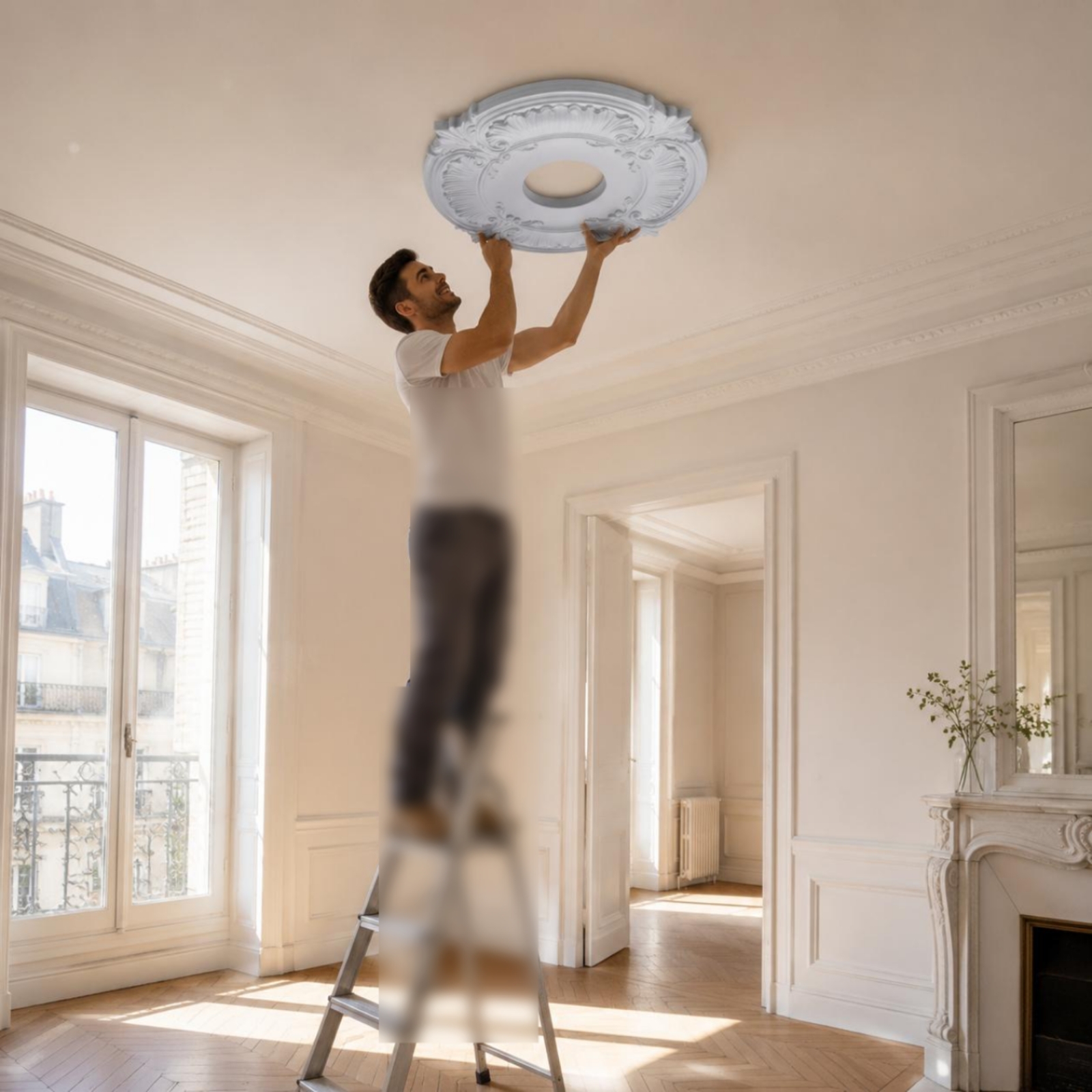 Round PU Ceiling Medallion Scr - Decor Lighting & Decor Fires Photos ulasan dan harga