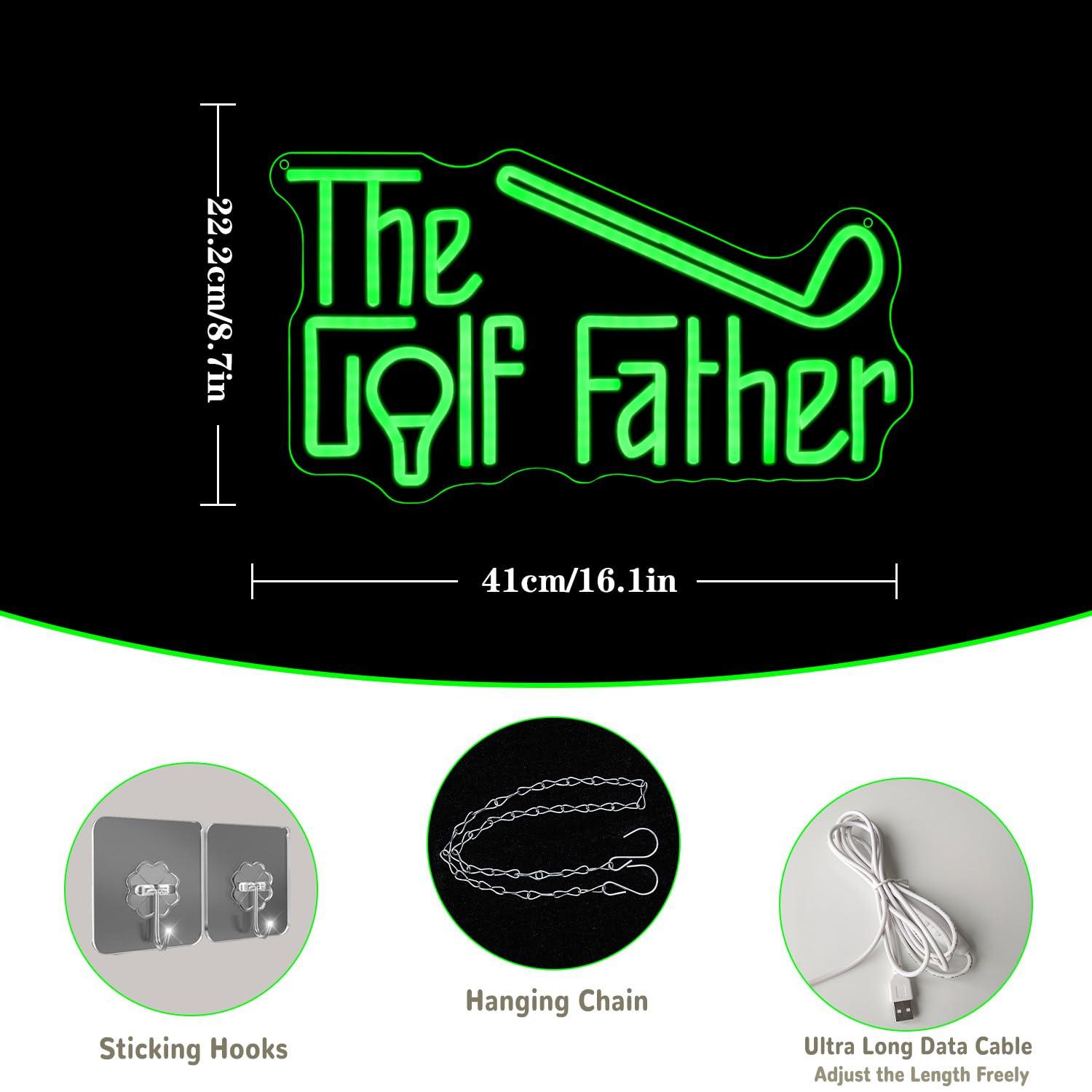 The Golf Father Neon Sign USB  - Garage Lighting Decor ulasan dan harga