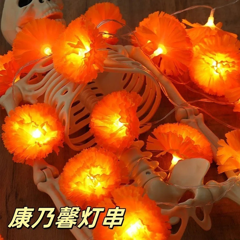 5 Ft LED Orange Marigold Garla - Lighting Decor For Diwali ulasan dan harga