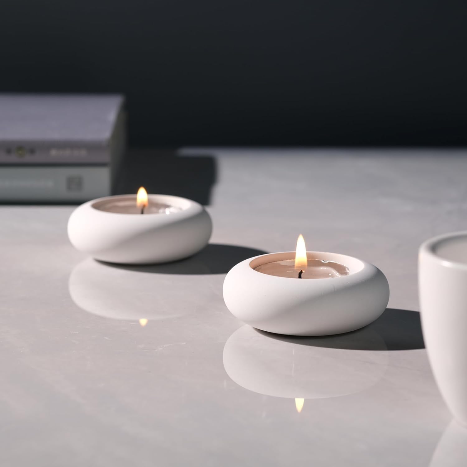 Handmade Pebble Tealight Candl - Candle Holder Set ulasan dan harga