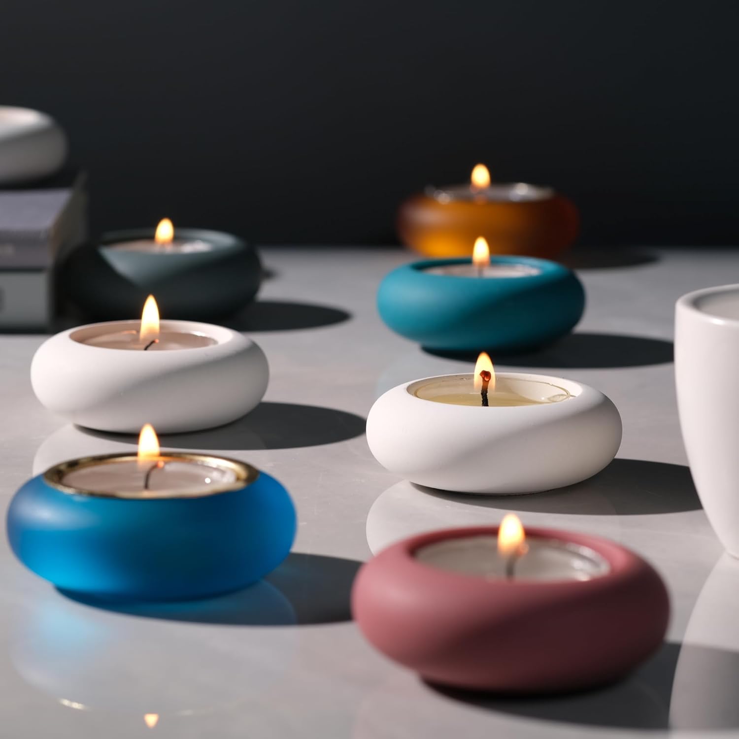 Handmade Pebble Tealight Candl - Candle Holder Set ulasan dan harga