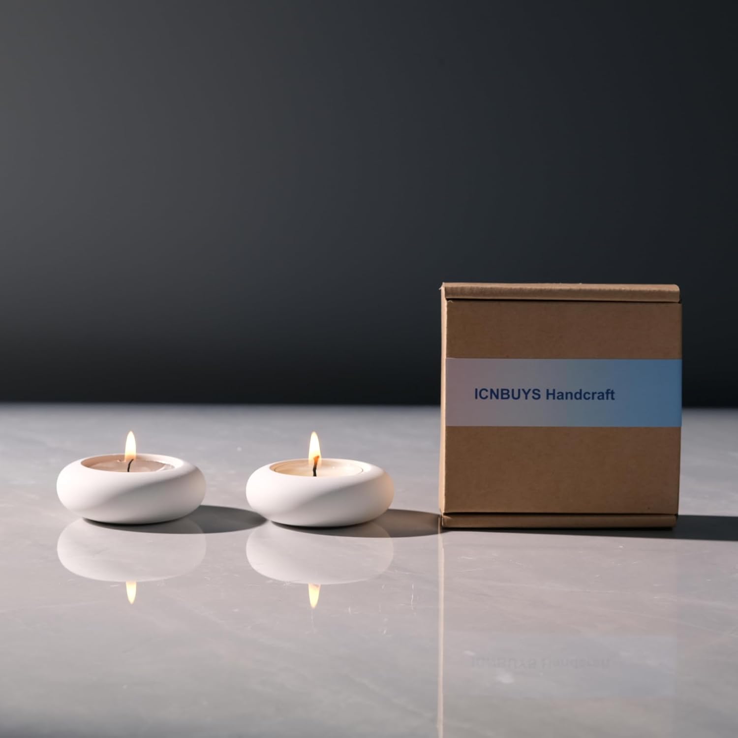 Handmade Pebble Tealight Candl - Candle Holder Set ulasan dan harga