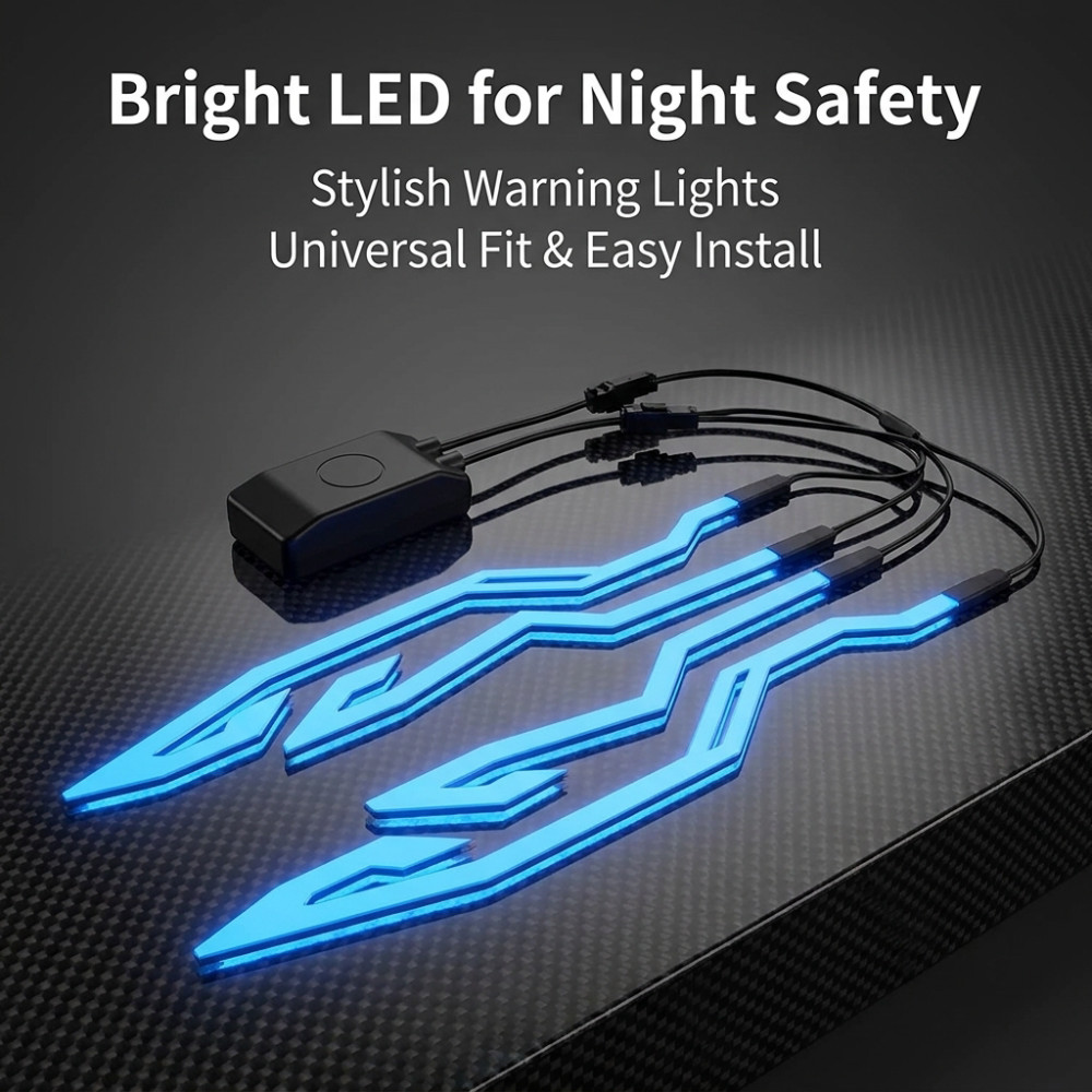 Motorcycle Helmet Light Night  - Lighting Bolt Decor ulasan dan harga