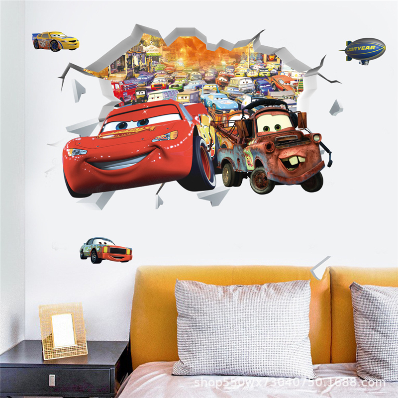 3D Cartoon Car Lighting McQuee - Lighting Mcqueen Wall Decor ulasan dan harga