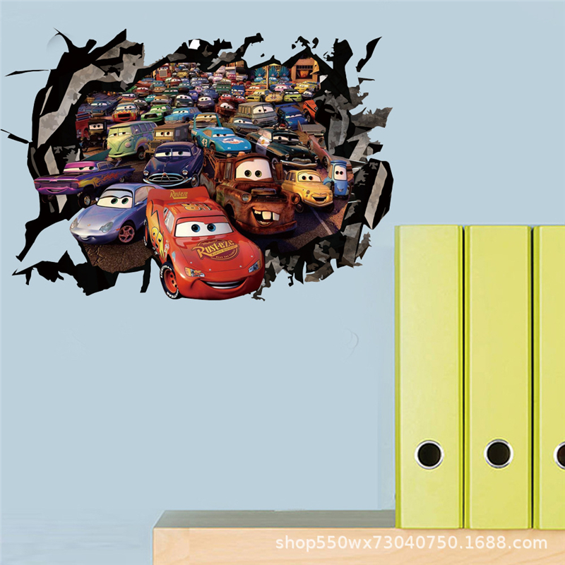 3D Cartoon Car Lighting McQuee - Lighting Mcqueen Wall Decor ulasan dan harga