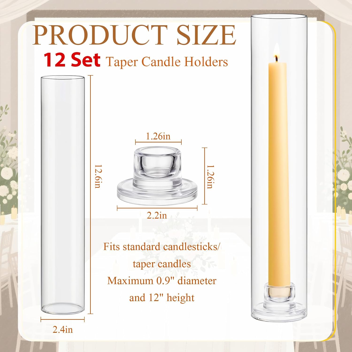 12 Set Glass Candle Holders fo - Candle Holder Set ulasan dan harga