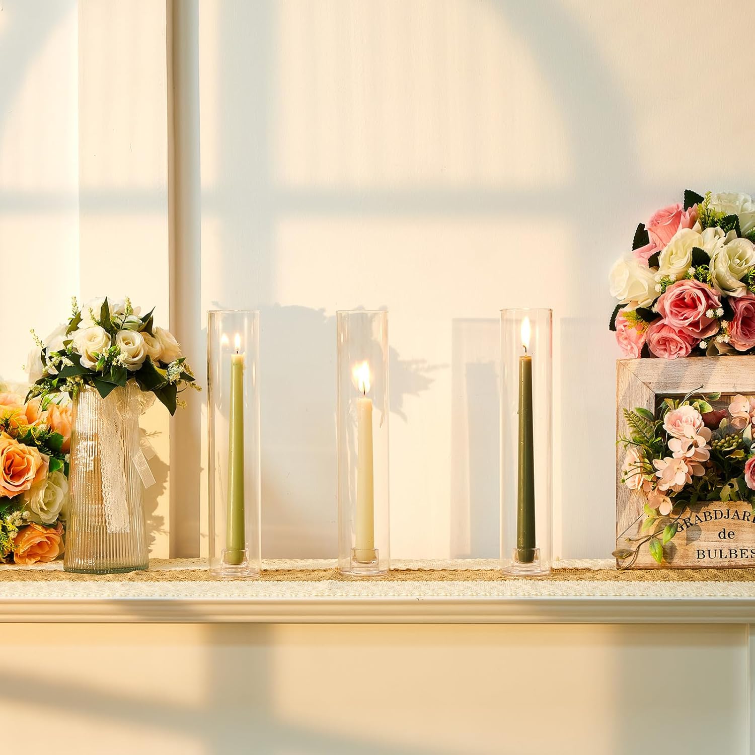 12 Set Glass Candle Holders fo - Candle Holder Set ulasan dan harga