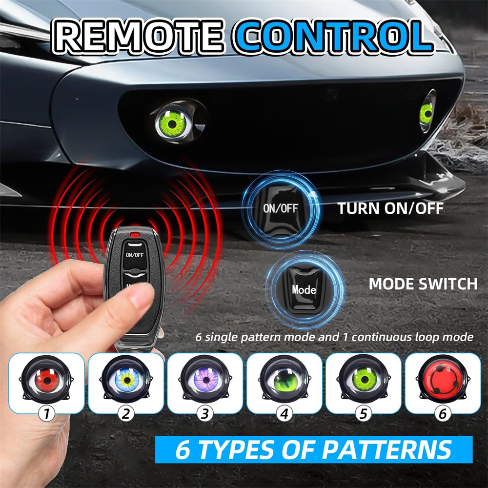  6-Mode Led Dynamic Devil Eye - Decor Lighting & Decor Fires Photos ulasan dan harga