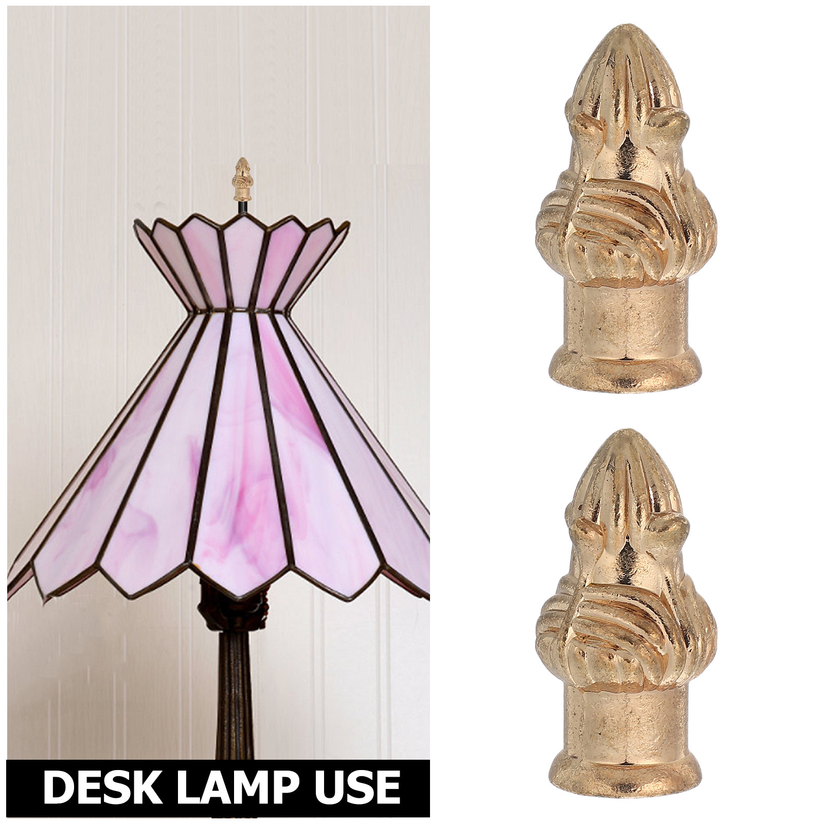 2pcs Lamp Finial Cap Knob For  - Lighting Metal Wall Decor ulasan dan harga