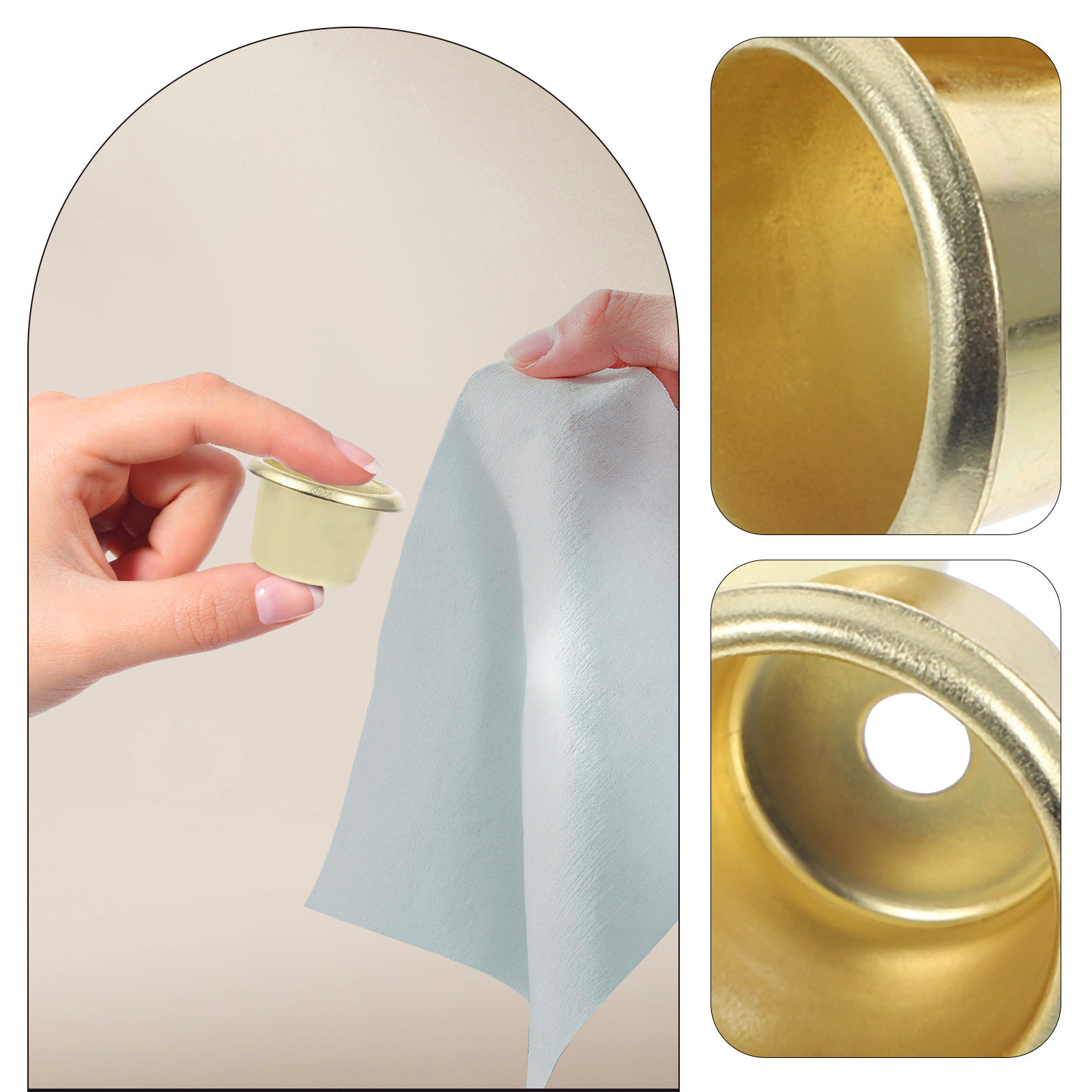 10Pcs Metal Cup Set Iron Holde - Candle Holder Set ulasan dan harga