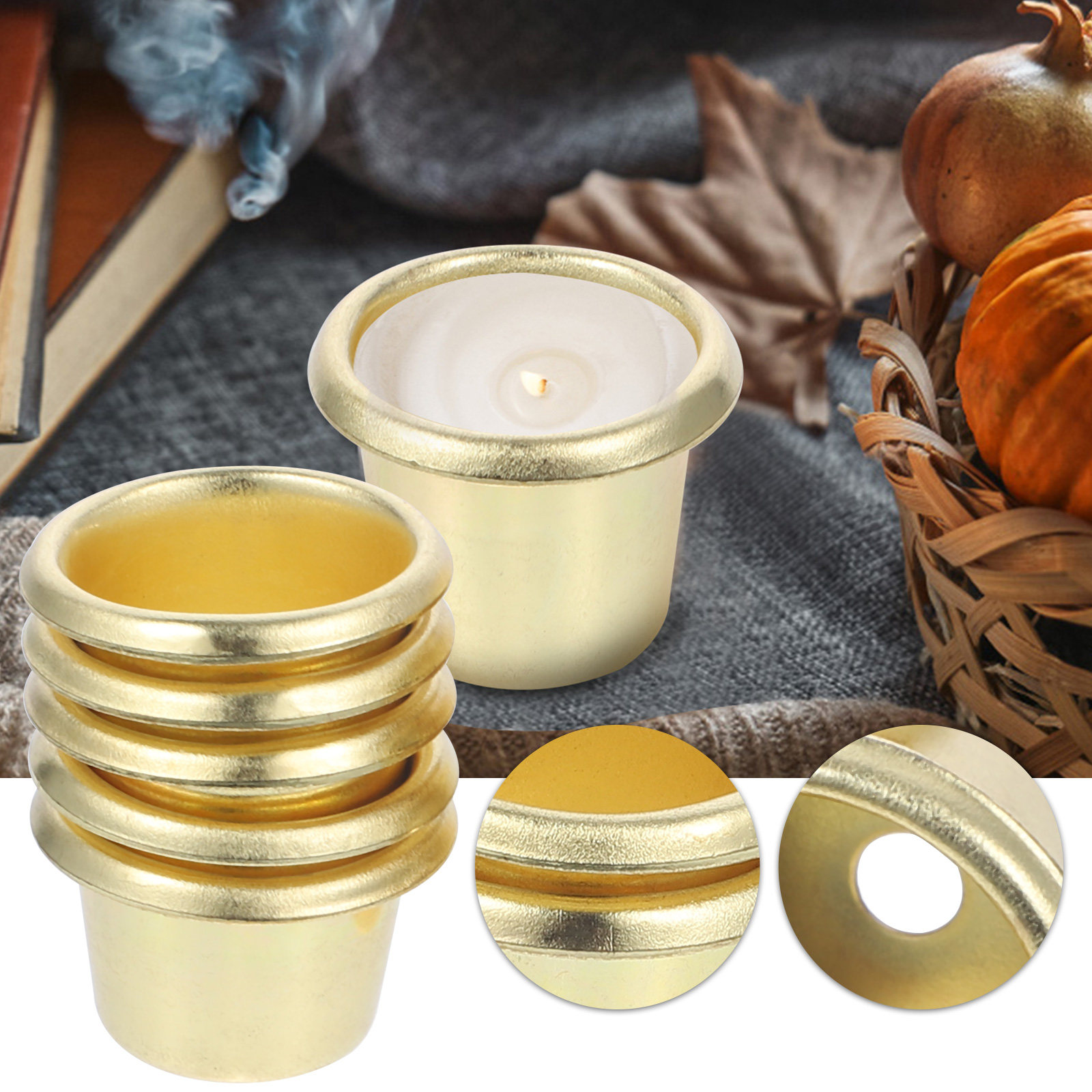 10Pcs Metal Cup Set Iron Holde - Candle Holder Set ulasan dan harga