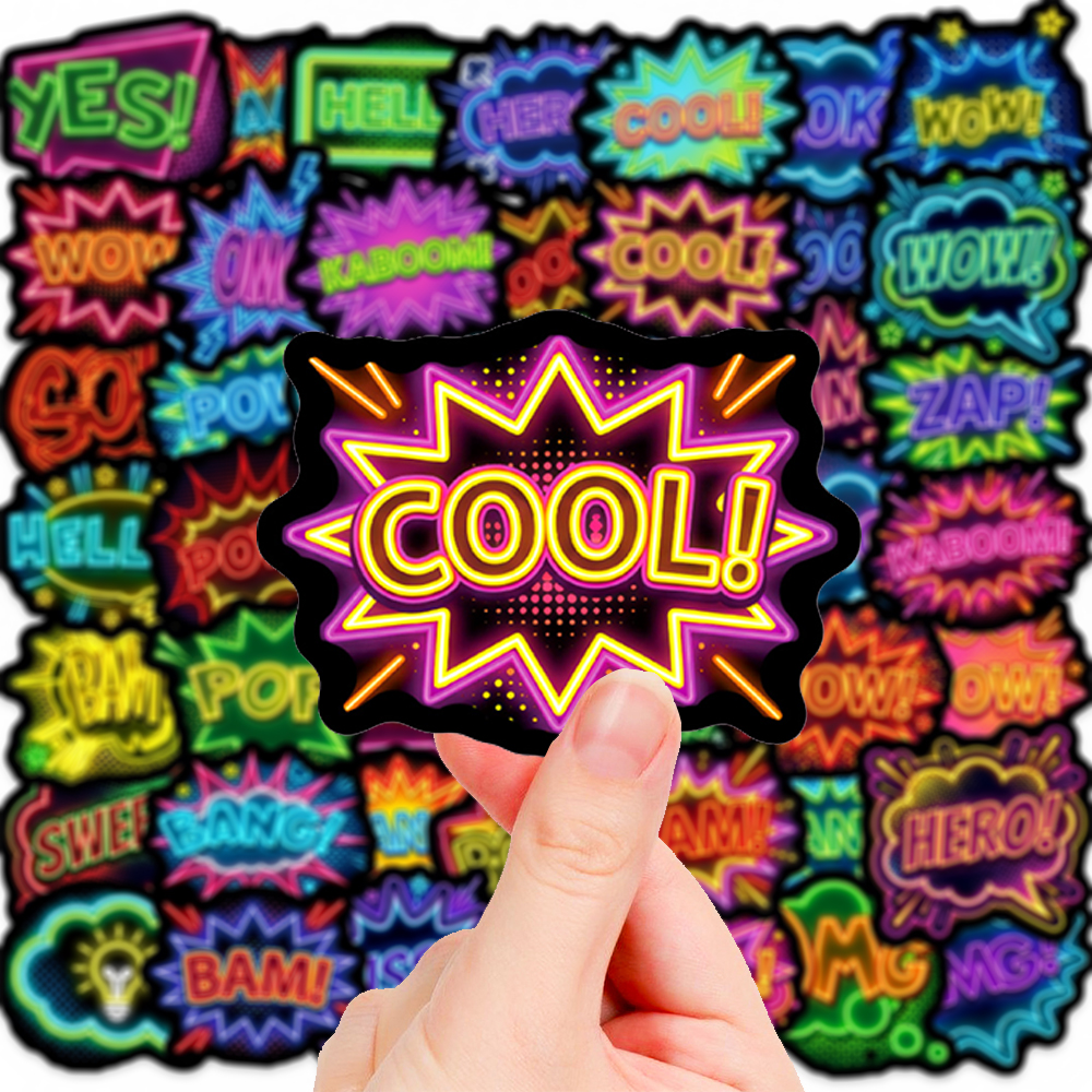 10/30/50pcs BOOM POW OMG WOW E - Lighting Decor Wow ulasan dan harga
