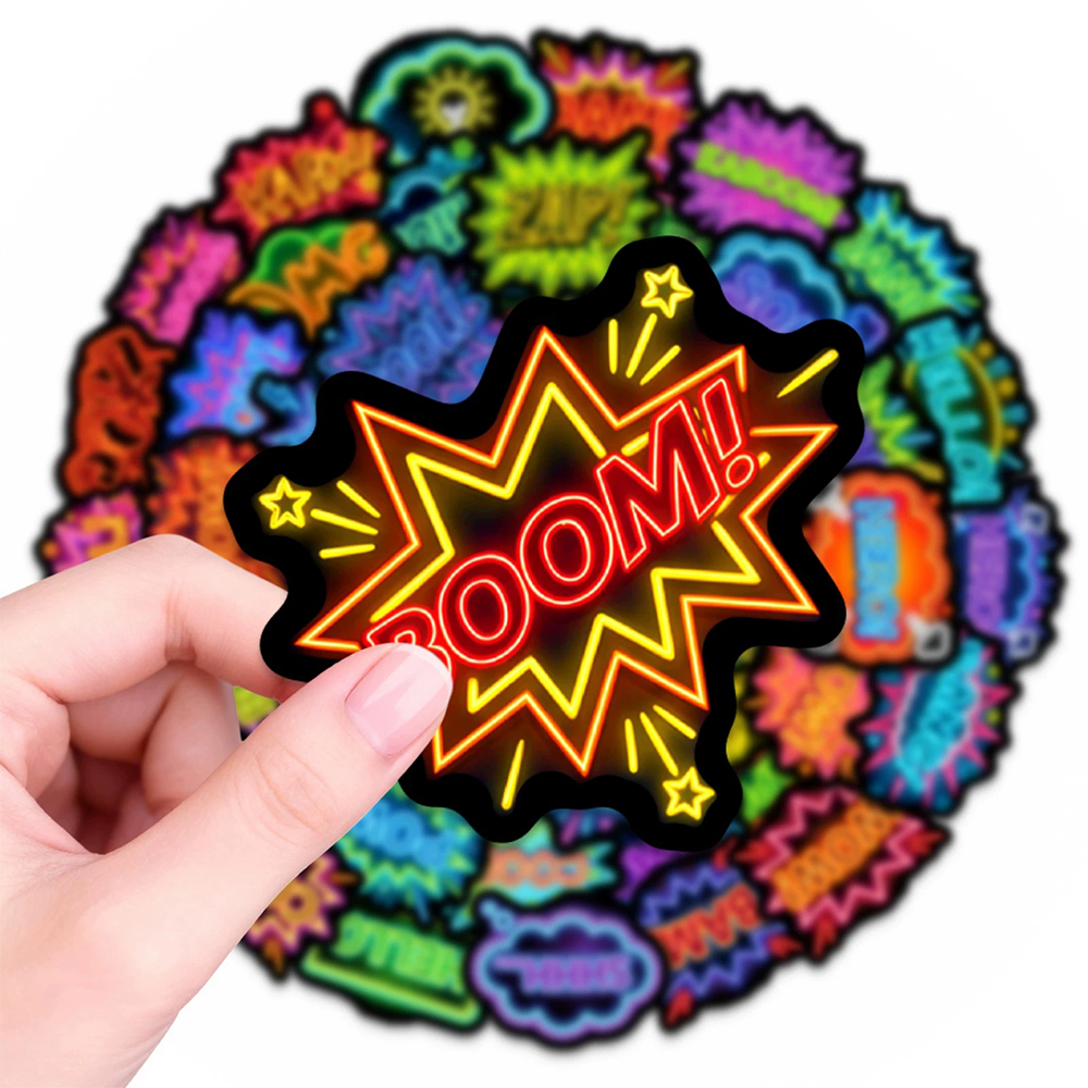 10/30/50pcs BOOM POW OMG WOW E - Lighting Decor Wow ulasan dan harga