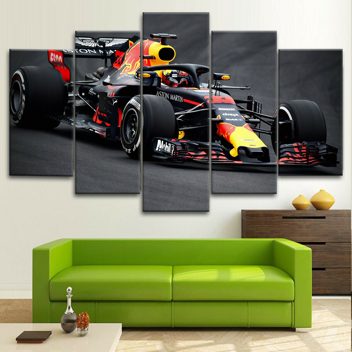5 Pieces Wall Art Canvas Racin - Lighting Mcqueen Wall Decor ulasan dan harga