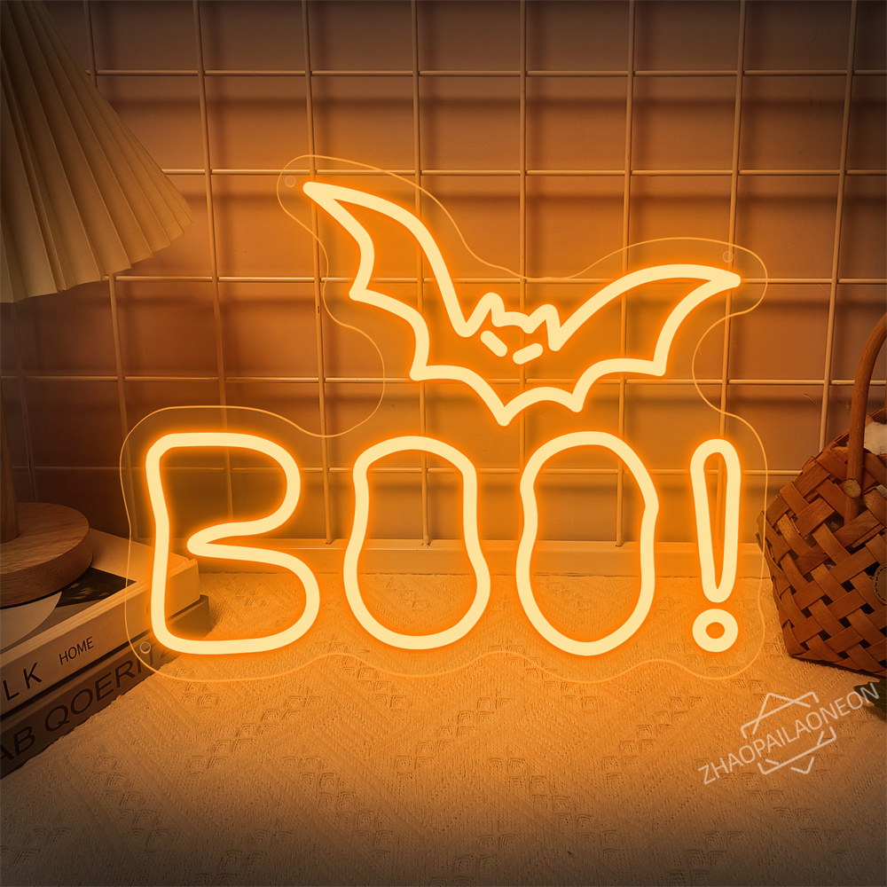 BOO LED Neon Sign Halloween Li - Home Decor Lighting Tricks ulasan dan harga