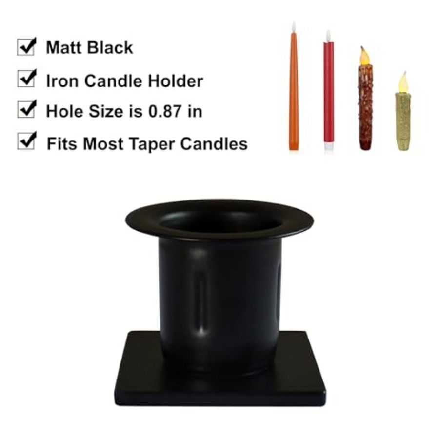 Primitive Iron Taper Candle Ho - Candle Holder Set ulasan dan harga