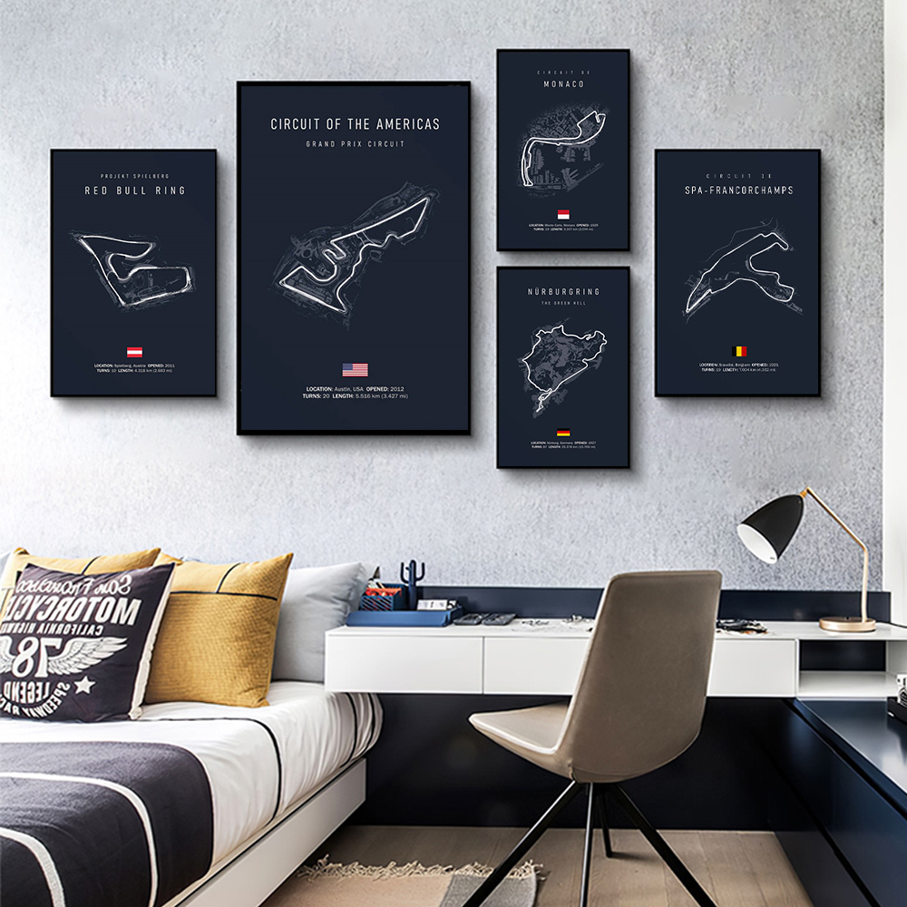 F1 Internationa Track Circuit  - Lighting Mcqueen Wall Decor ulasan dan harga