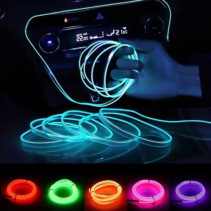 10m/3m/5m Neon LED Car Interio - Lighting Bolt Decor ulasan dan harga