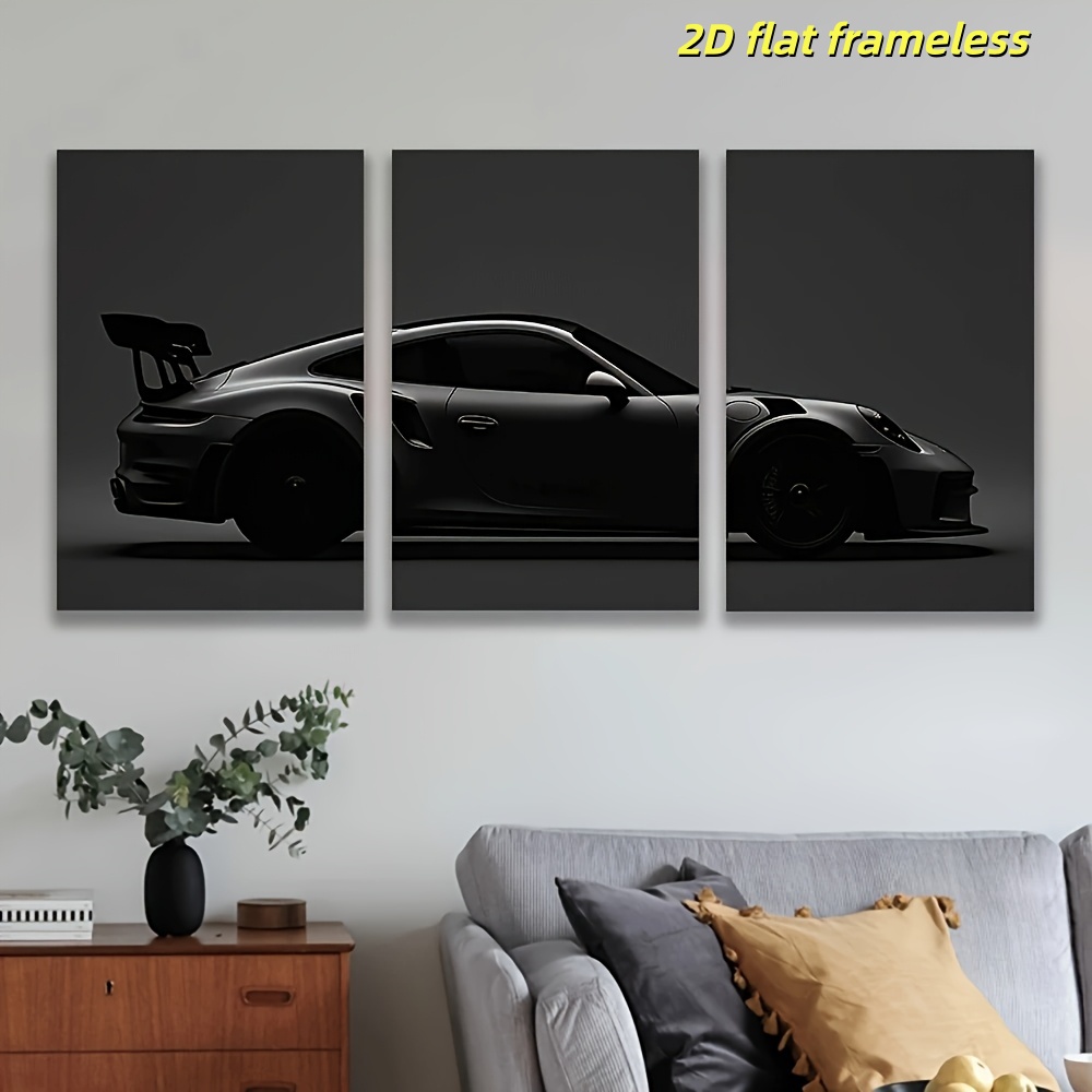 3 modern art classic black spo - Lighting Mcqueen Wall Decor ulasan dan harga