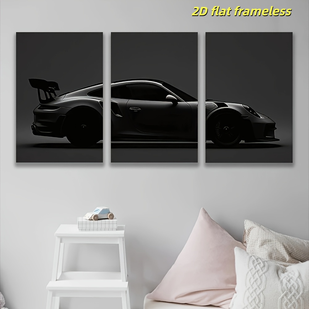 3 modern art classic black spo - Lighting Mcqueen Wall Decor ulasan dan harga