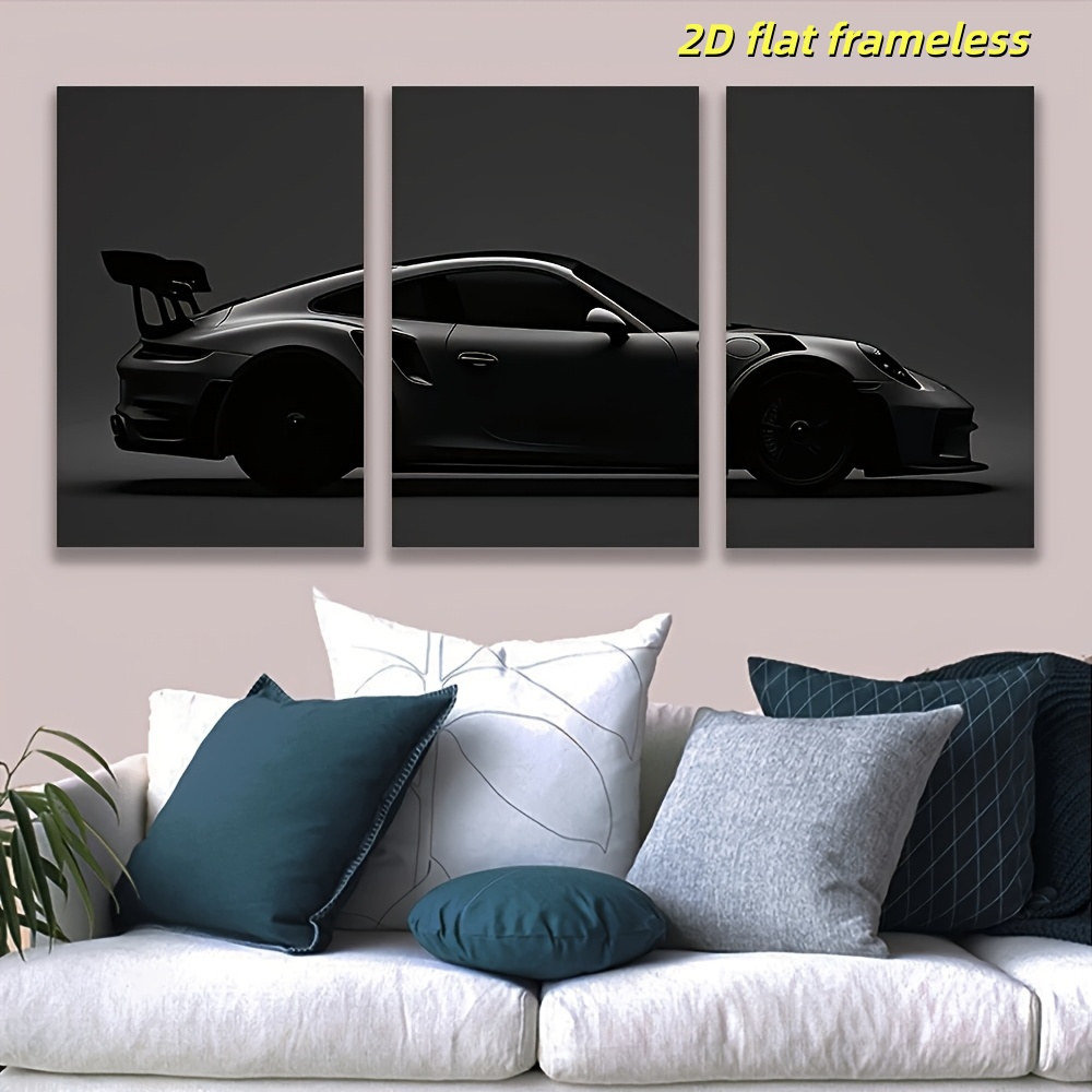 3 modern art classic black spo - Lighting Mcqueen Wall Decor ulasan dan harga