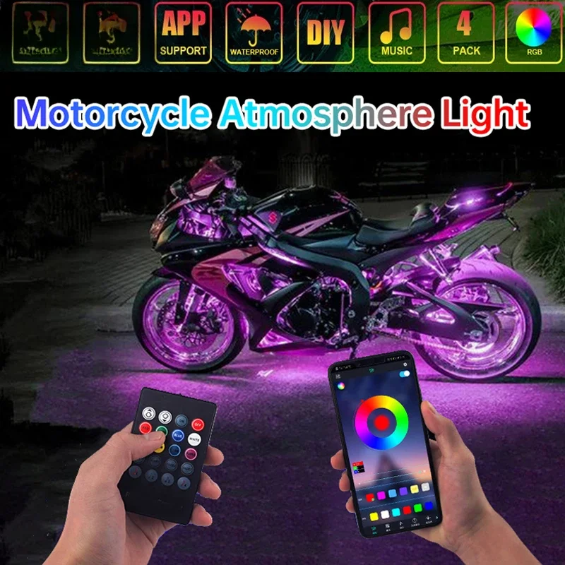 Led Motorcycle RGB Atmosphere  - Lighting Bolt Decor ulasan dan harga