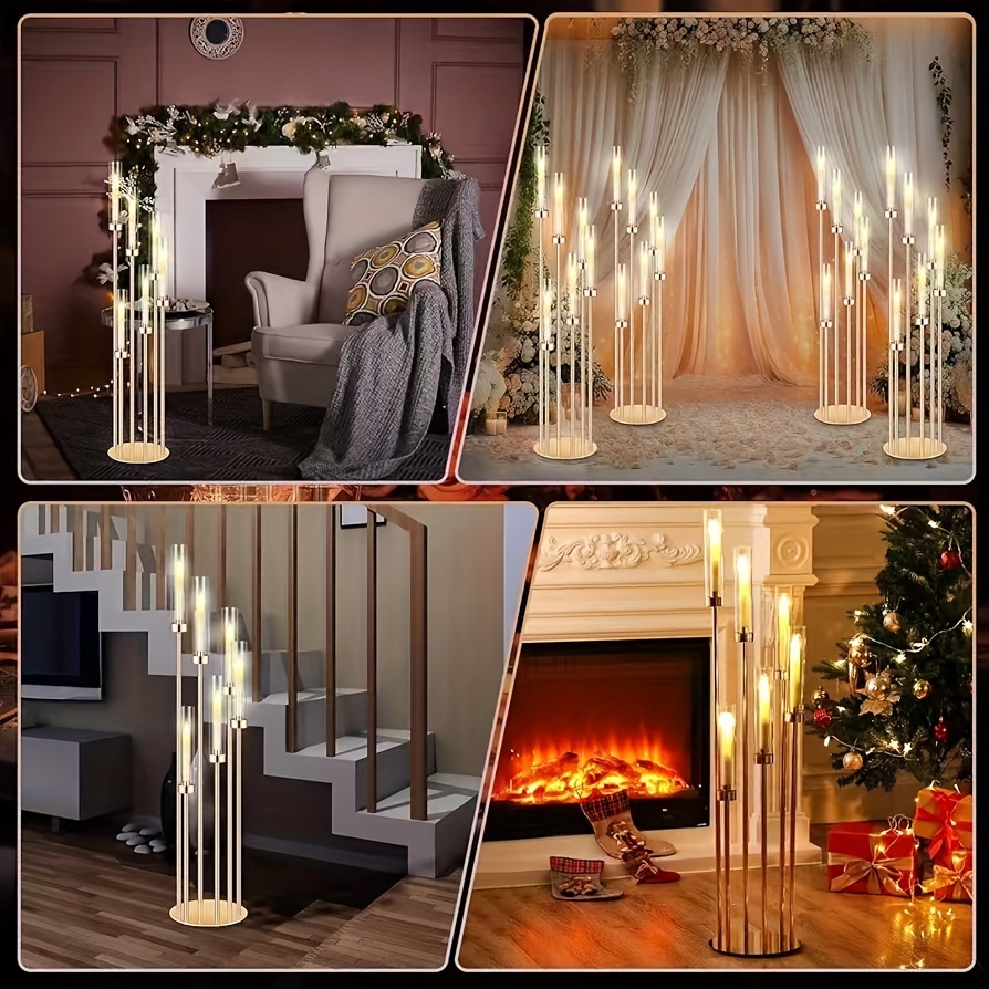 2 Sets Floor Candelabra 6 Arms - Candle Holder Set ulasan dan harga