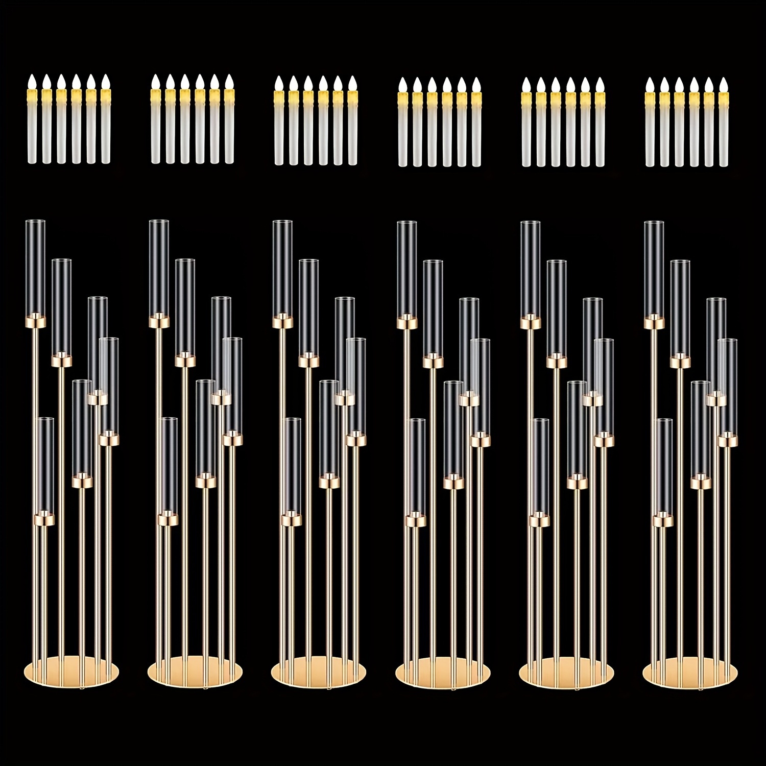 2 Sets Floor Candelabra 6 Arms - Candle Holder Set ulasan dan harga
