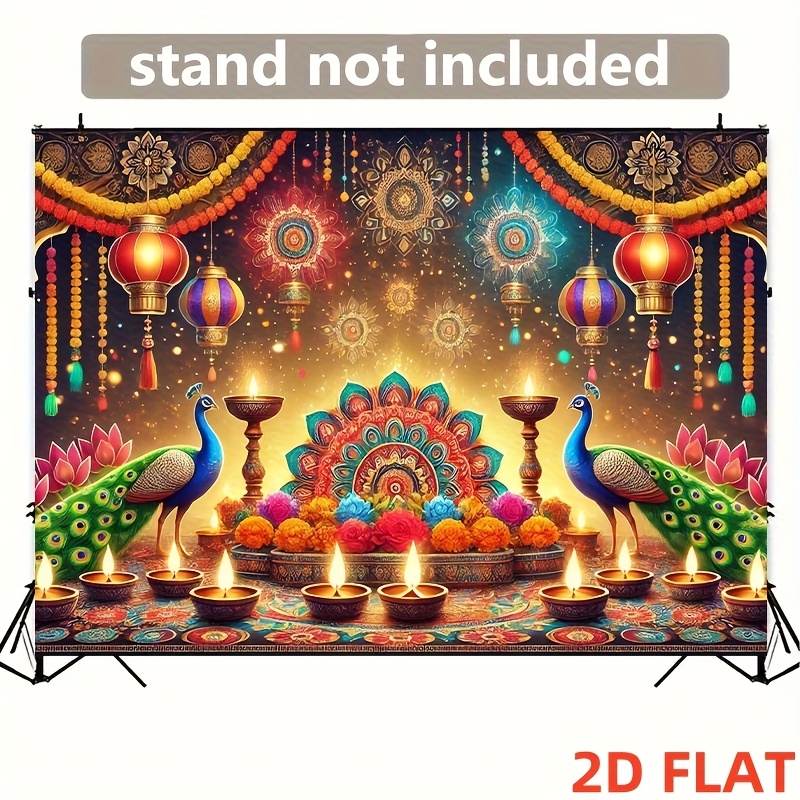 Diwali Peacock Lantern Tapestr - Lighting Decor For Diwali ulasan dan harga