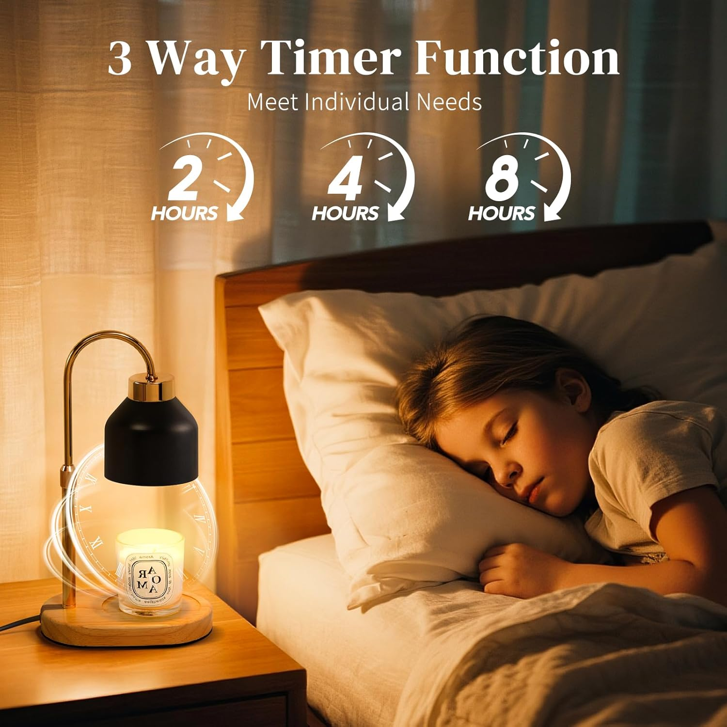 Black Candle Warmer Lamp with  - Lighting Decor Living Room ulasan dan harga