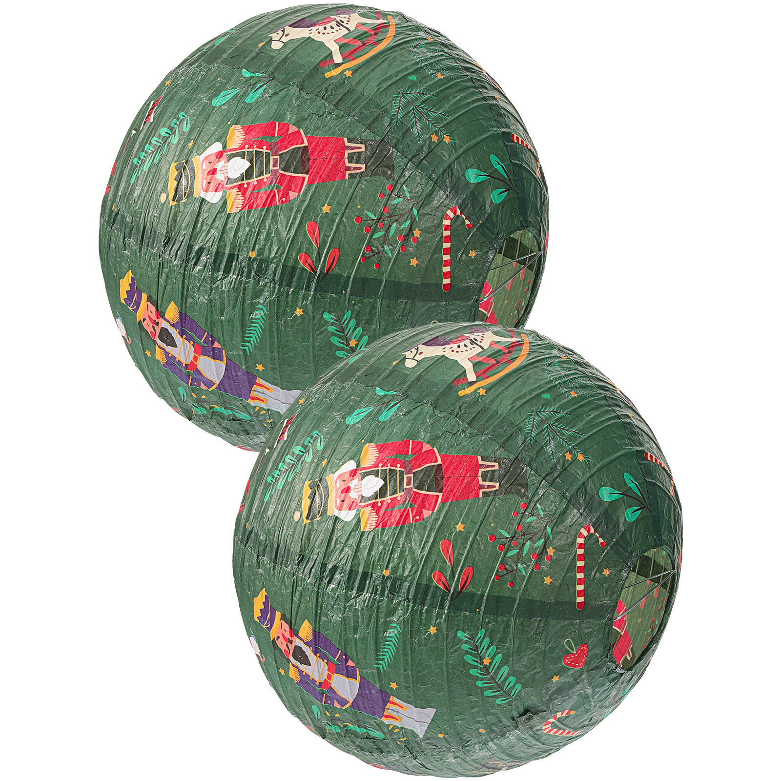 2Pcs Nutcracker Lanterns Green - Lantern Paper Solar ulasan dan harga