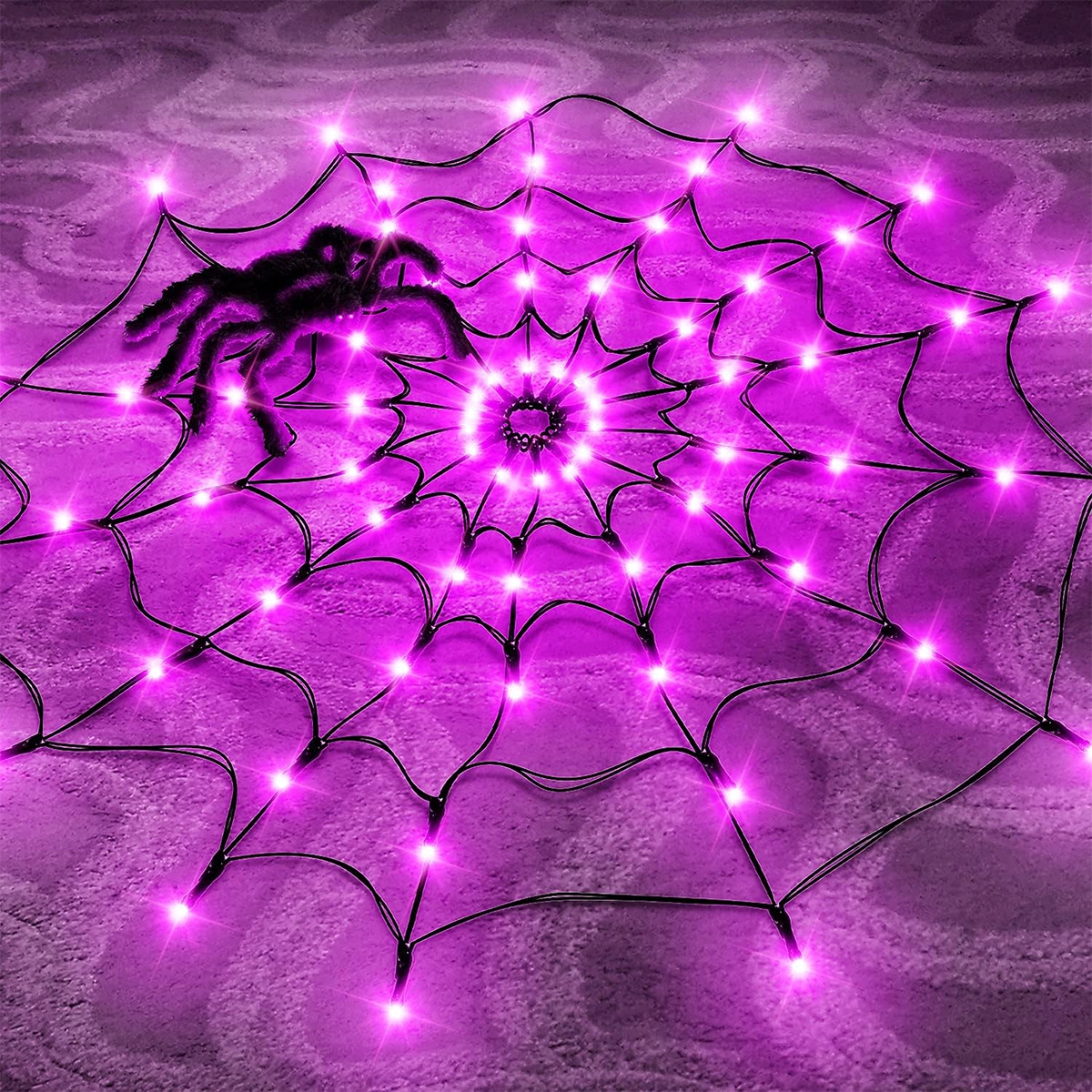 Halloween Purple Spider Web St - Home Decor Lighting Tricks ulasan dan harga