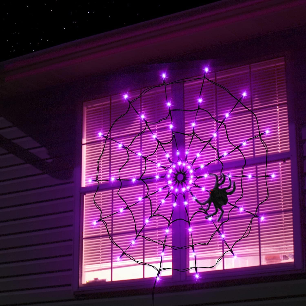 Halloween Purple Spider Web St - Home Decor Lighting Tricks ulasan dan harga