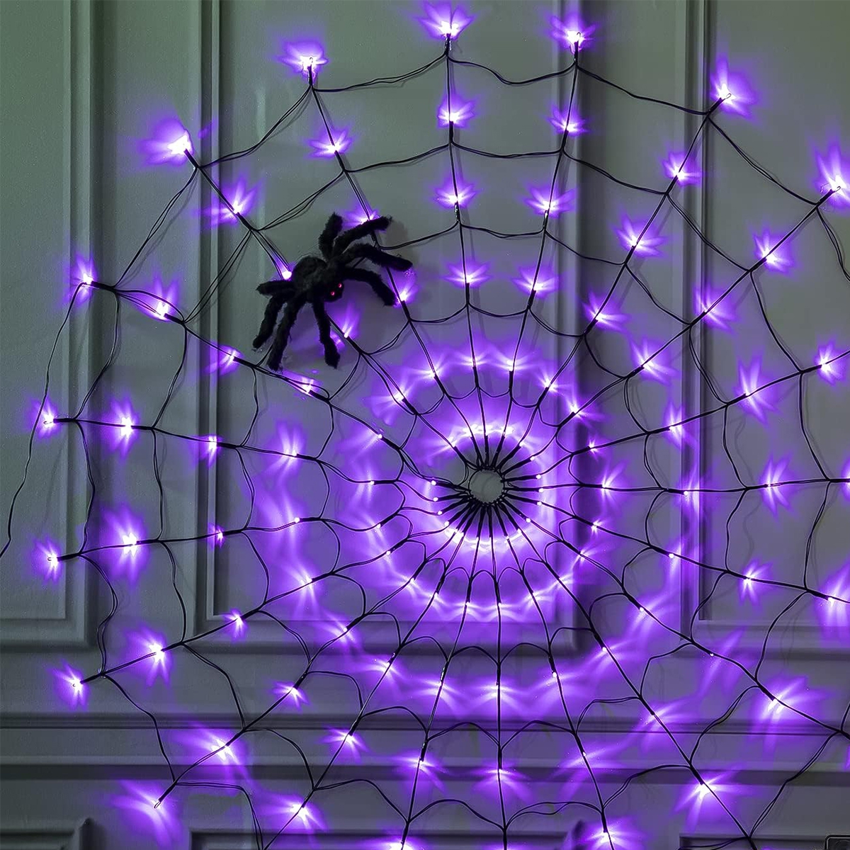 Halloween Purple Spider Web St - Home Decor Lighting Tricks ulasan dan harga