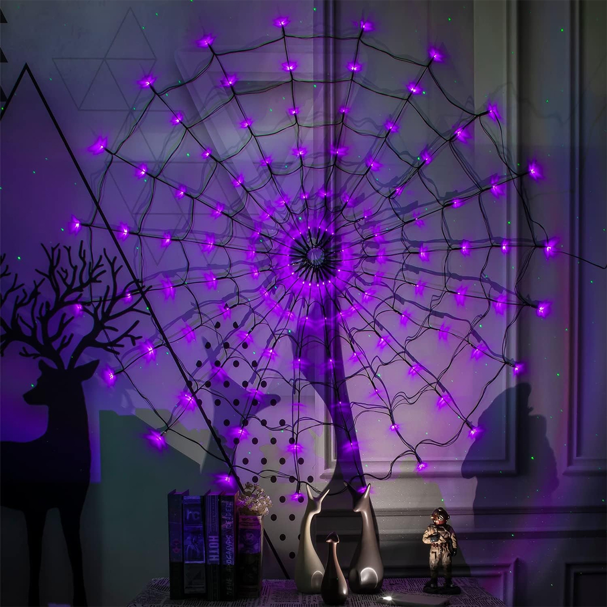 Halloween Purple Spider Web St - Home Decor Lighting Tricks ulasan dan harga