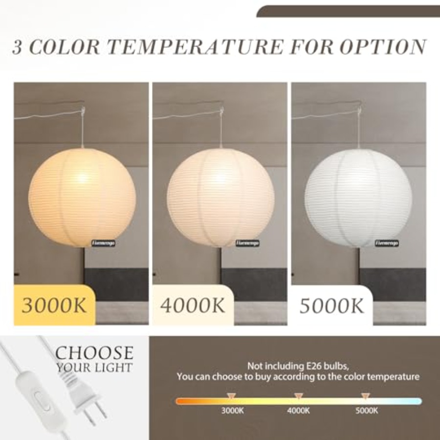 Paper Lantern Lamp Plug in Han - Lantern Paper Solar ulasan dan harga
