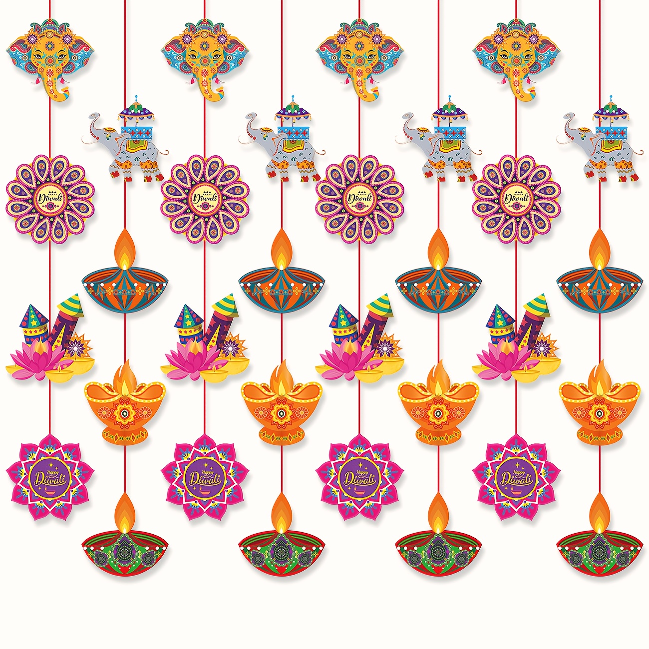 Happy Diwali Hanging Decoratio - Lighting Decor For Diwali ulasan dan harga