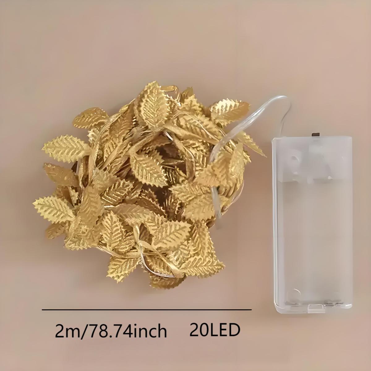 Led Romantic Golden Leaf Fairy - Lighting Decor For Diwali ulasan dan harga