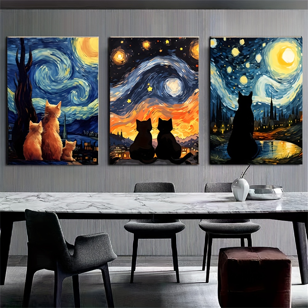 3pcs Unframed Canvas Art Print - Lighting Mcqueen Wall Decor ulasan dan harga