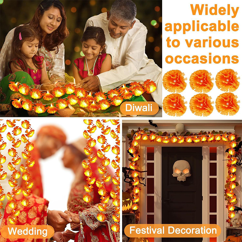 Mexican Marigold Artificial Fl - Lighting Decor For Diwali ulasan dan harga