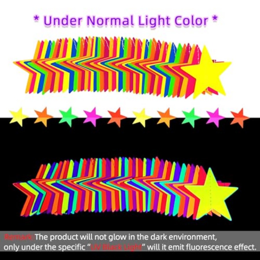 120feet UV Neon Star Hanging P - Decor Lighting & Decor Fires Photos ulasan dan harga