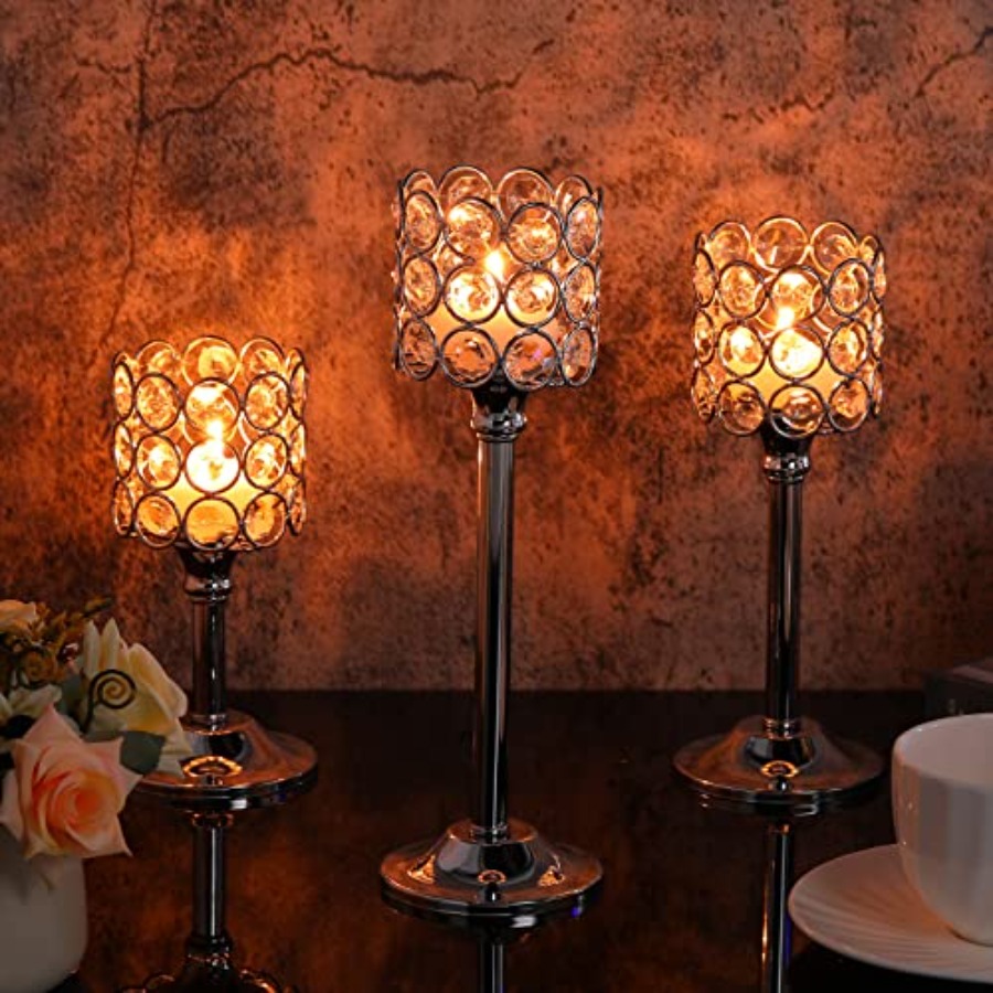 Wedding table centerpieces: cr - Candle Holder Set ulasan dan harga