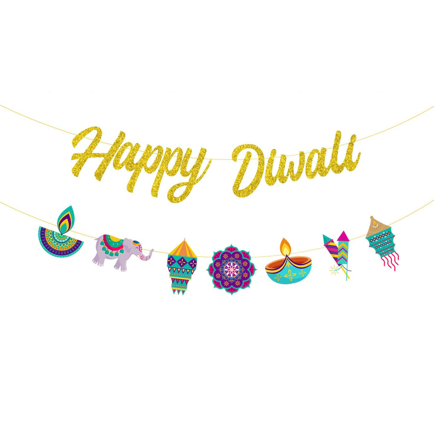 Diwali Party Decorations Happy - Lighting Decor For Diwali ulasan dan harga