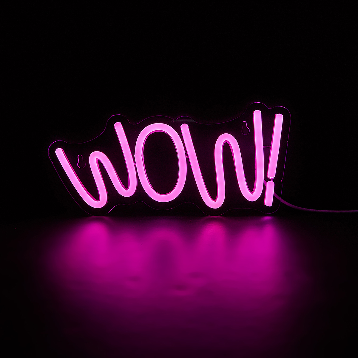 Chi-buy LED Neon WOW USB Power - Lighting Decor Wow ulasan dan harga